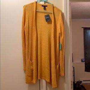 Yellow cardigan NWT